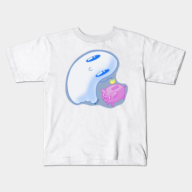 Financial Ghostie Kids T-Shirt by Kreaida
